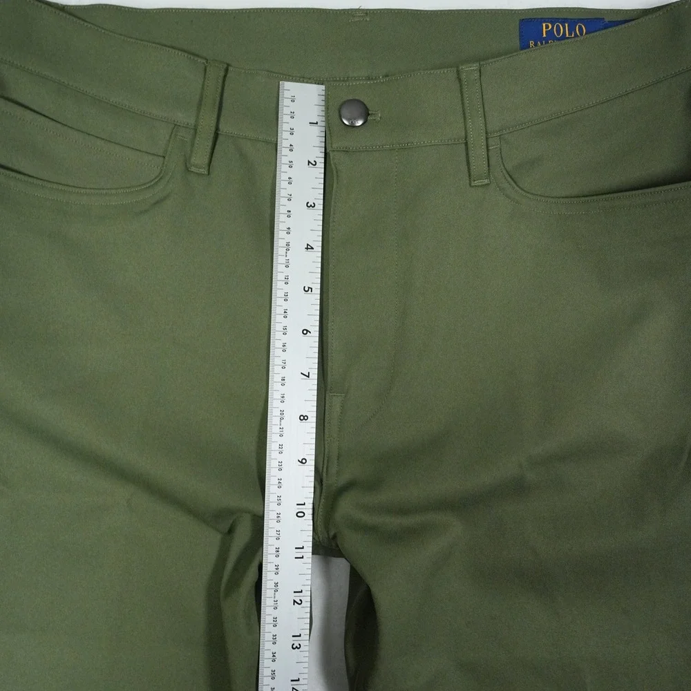 Polo Ralph Lauren Performance Mens 33x32 Olive Green 5-Pocket Slim Pants Stretch